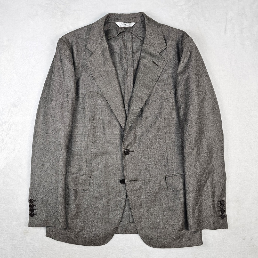 AC Blazer Flannel Cashmere Wool Unstructured Coat Mens 40R Lightweight Italy